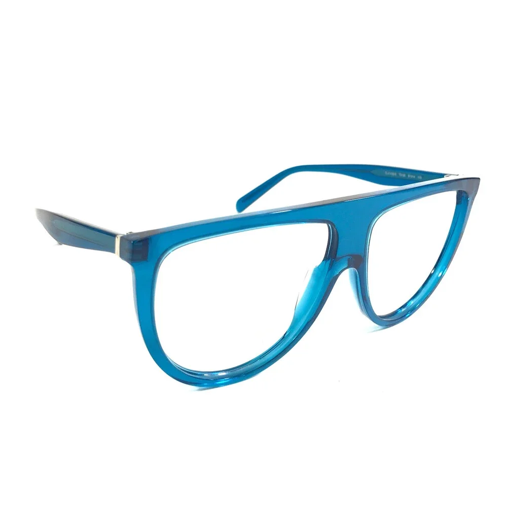 Celine Eyeglasses Frames CL41435/S T9185 Transparent Blue Full Rim 51-14-145